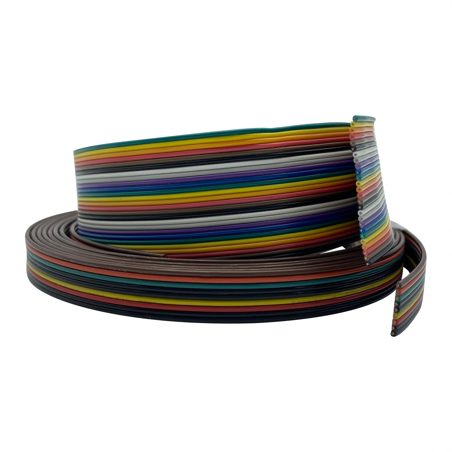 Cabo plano FEP Cobre Estanhado Personalizado 24AWG 28AWG Arco-íris