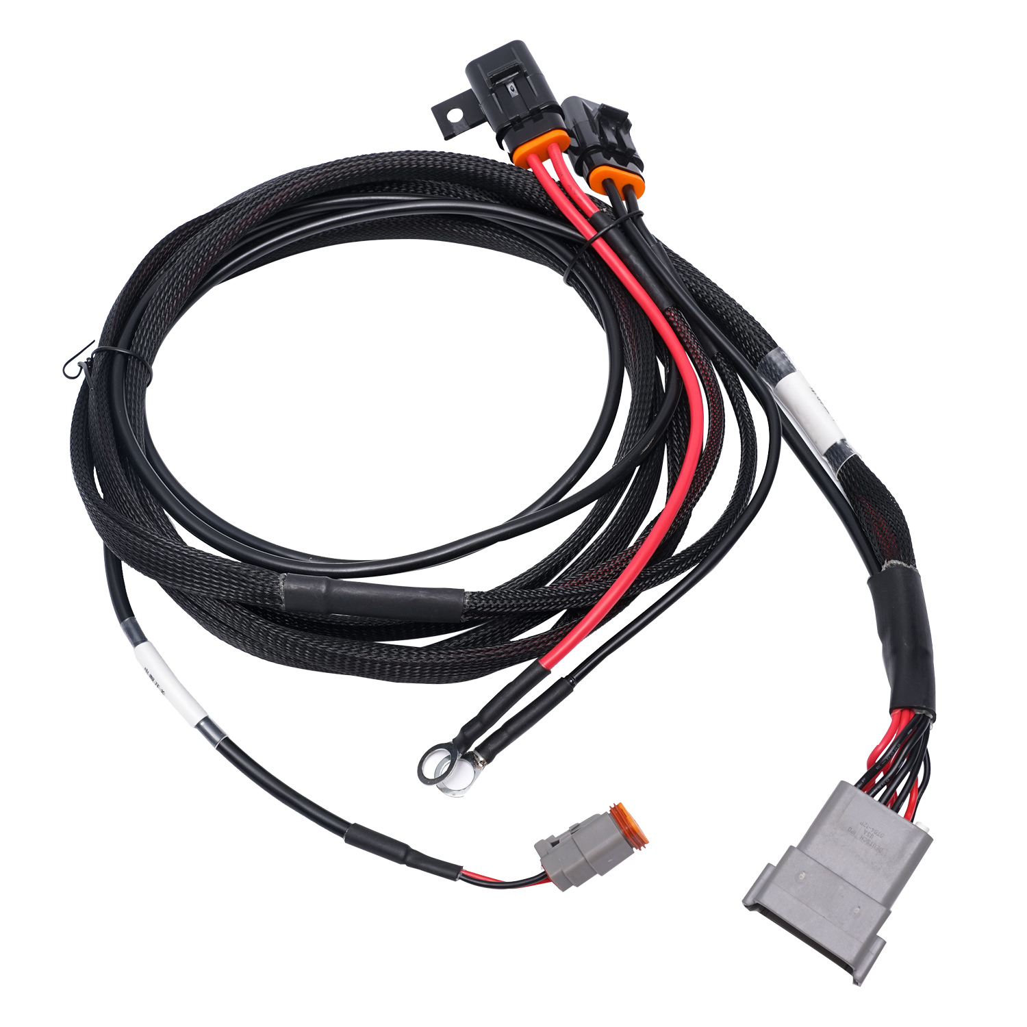 Chicote de fiação elétrica do veículo do conector de tecido