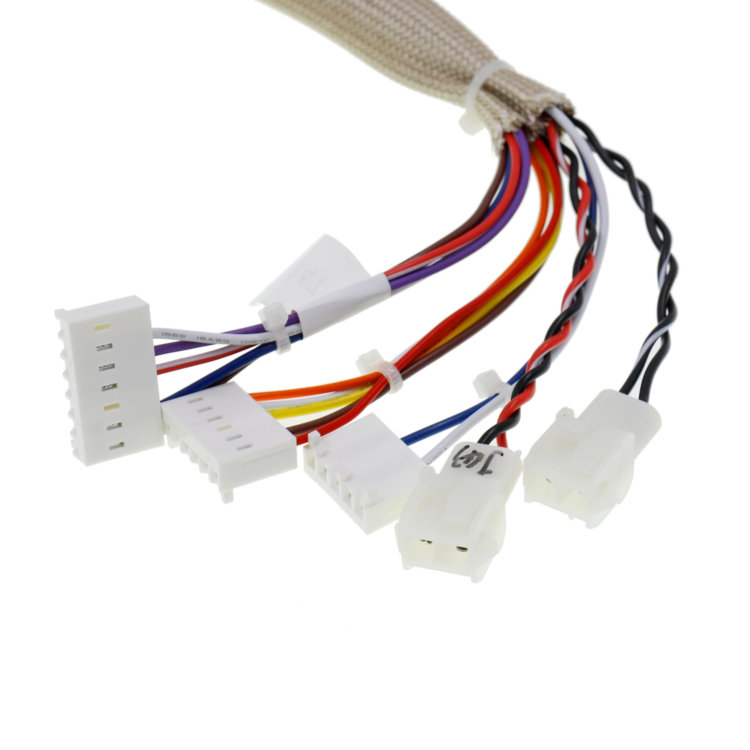 Chicote elétrico para veículos automotivos do conector Molex de tecido